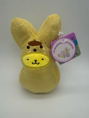 Peeps Sanrio 6" Hello Kitty Yellow Glitter Easter Bunny Pompompurin Plush Scent